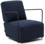 Kave Home Gamer fauteuil blauw en metaal met zwart geschilderde afwerking - Thumbnail 2