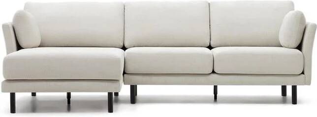 Kave Home Gilma parel 3-zitsbank chenille met links|rechts chaise