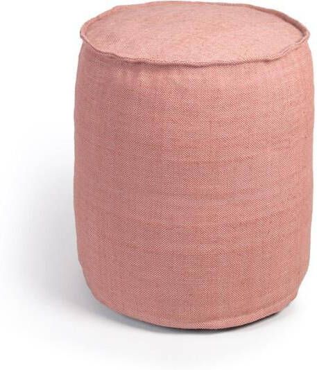 Kave Home Isaura100% PET ronde terracotta poef Ø 40 cm