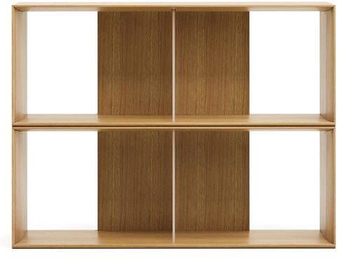 Kave Home Litto set van 2 modulaire planken in eikenfineer 101 x 76 cm