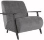 Kave Home Meghan fauteuil in grijze chenille en hout met wengé afwerking - Thumbnail 1