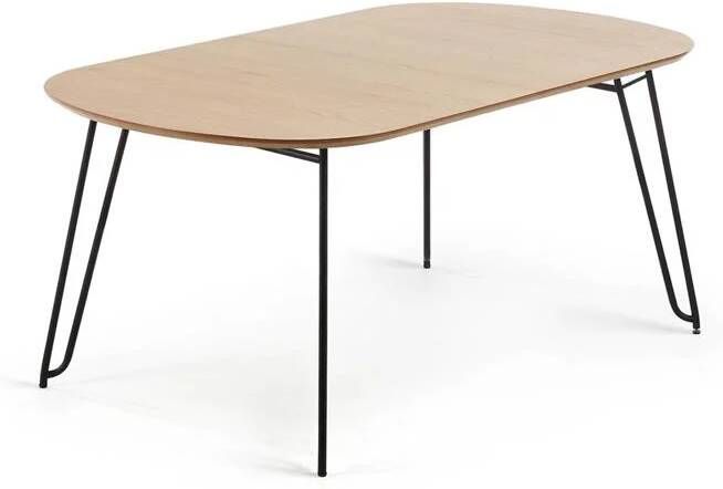 Kave Home Uitschuifbare Ovale Eettafel Novac 140 220 x 90cm Hout Ovaal