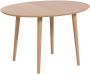 Kave Home Oqui uitschuifbare ovale tafel met eikenfineer en massief houten poten Ø 120 (200) x 90 c - Thumbnail 2