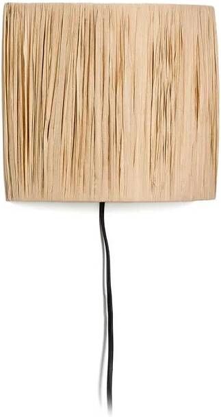 Kave Home Pulmi-wandlamp van natuurlijke raffia