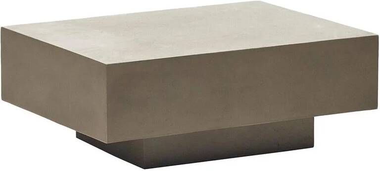 Kave Home Salontafel Rustella Cement 80 x 60cm Grijs Vierkant