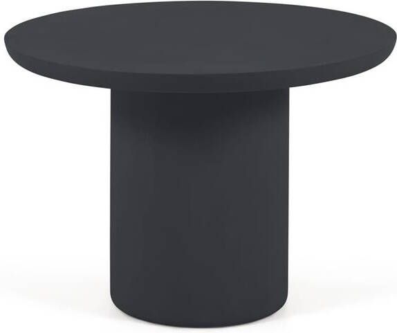 Kave Home Taimi ronde buitentafel van beton met zwarte afwerking Ø
