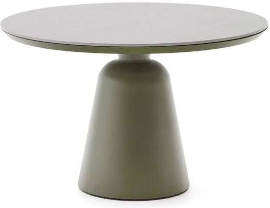 Kave Home Tuintafel Tudons van aluminium met een groen tafelblad van