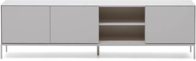 Kave Home Vedrana-TV-meubel met 3 deuren witgelakt MDF 195 x 55 cm