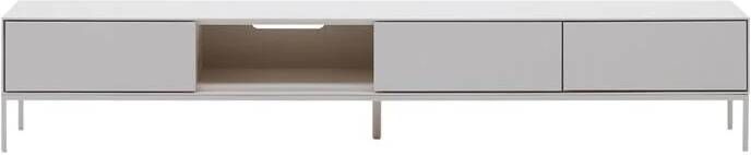 Kave Home Vedrana-TV-meubel met 3 laden witgelakt MDF 195 x 35 cm