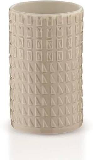 Kela drinkbeker Lenora 11 x 6 5 cm porselein taupe