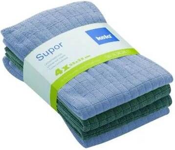 Kela Microvezeldoekjes set van 4 blauw | Supor