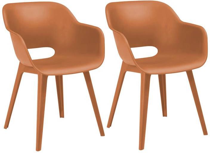 Keter Akola Tuinstoelen 2 stuks -56 5x55x80cm Oranje