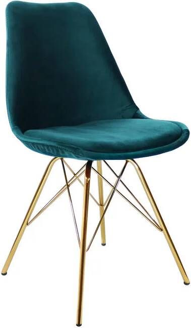 Kick Collection Kick Kuipstoel Velvet Blauw Goud frame