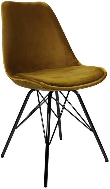 Kick Collection Kick Kuipstoel Velvet Goud Zwart frame