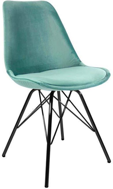 Kick Collection Kick Kuipstoel Velvet Mintgroen Zwart frame