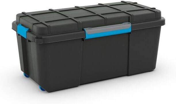 KIS Scuba opbergbox L 80L 78x39 5x35cm Zwart Blauw clips - Foto 2