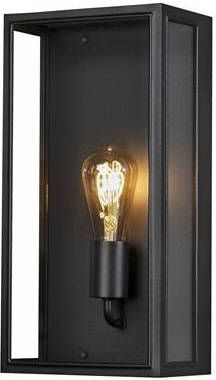 Konstsmide Wandlamp Capri Zwart met helder glas 7349-750