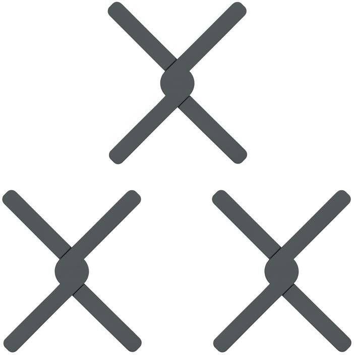 Krumble Opvouwbare siliconen pannenonderzetter Antraciet Set van 3
