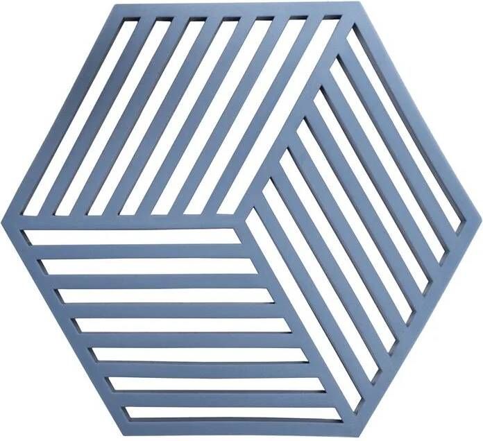 Krumble Pannenonderzetter Hexagon Blauw 16 x 14 cm