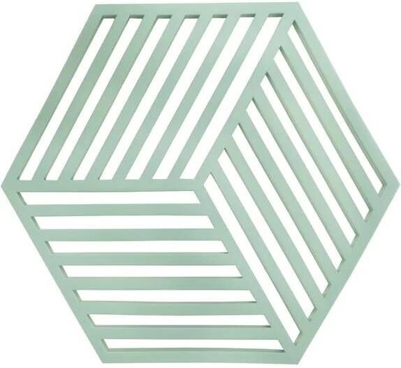 Krumble Pannenonderzetter Hexagon Groen 16 x 14 cm
