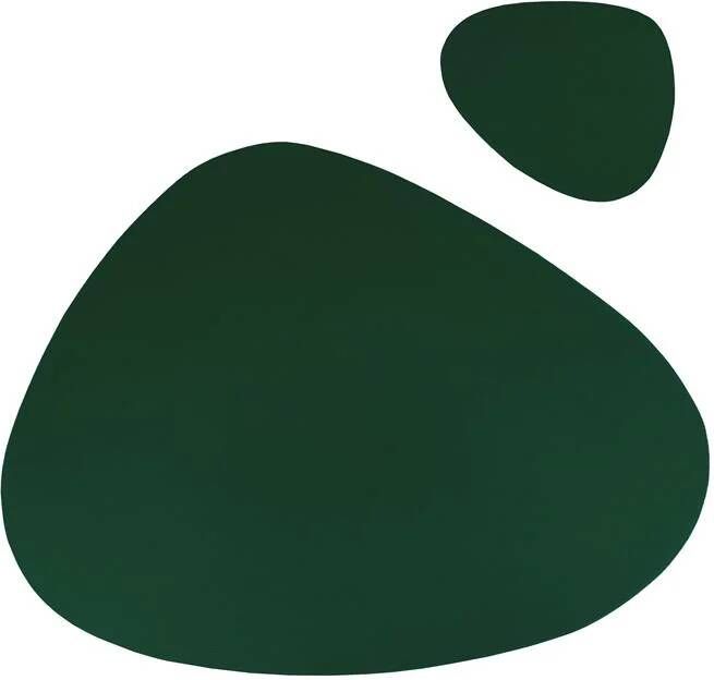 Krumble Placemat en onderzetter set PU Leer Groen
