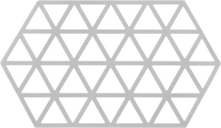 Krumble Pannenonderzetter Hexagon lang 14 x 24 cm Grijs