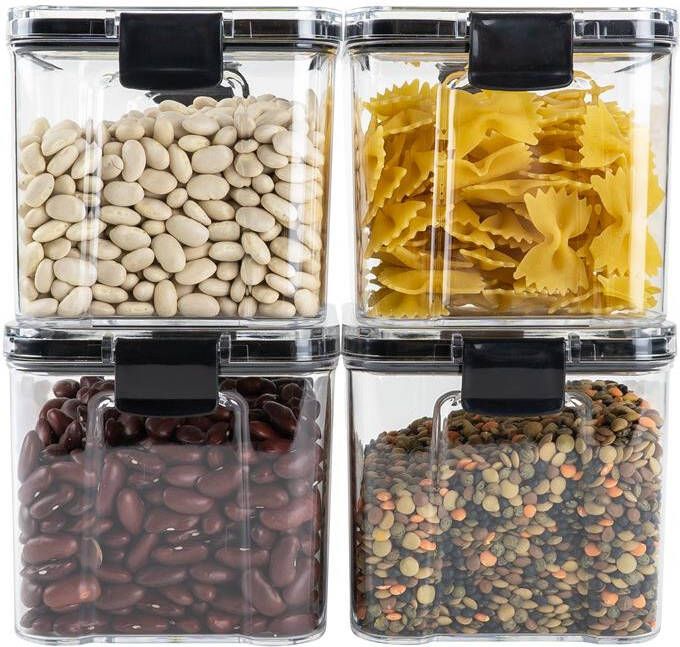 Krumble Voorraadpot plastic 700 ml Set van 4