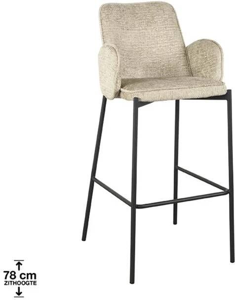 LABEL51 | Barkruk Joni Beige | Zitmeubels eetkamer | Barstoel