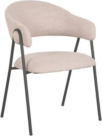 LABEL51 Eetkamerstoel Lowen 58x60x84 Cm Naturel Boucle