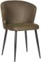 LABEL51 Eetkamerstoel Wave Army green Microfiber - Thumbnail 2