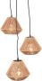 LABEL51 Hanglamp 'Ibiza Diamond' Jute 3-lamps kleur Naturel - Thumbnail 1