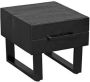 LABEL51 Salontafel Santos 50 x 44cm Mangohout Zwart Vierkant - Thumbnail 2