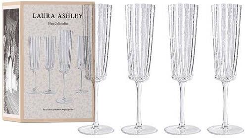 Laura Ashley Giftset 4 Champagneglazen Helder 21 cl.