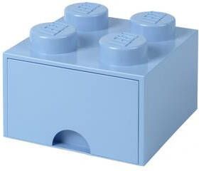 LEGO Brick 4 Opbergbox Met Lade Lichtblauw