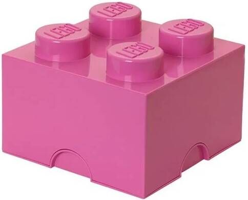 LEGO Set van 2 Opbergbox Brick 4 Roze