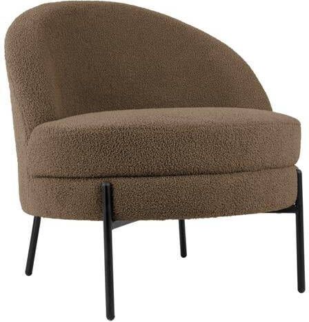 Leitmotiv Fauteuil Noble Teddy Curl Warmgrijs