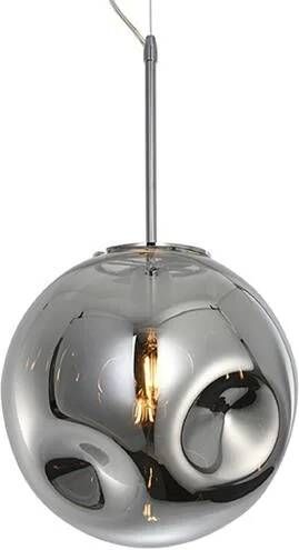 Leitmotiv Blown glass ronde hanglamp (Kleur: chroom)