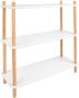 Leitmotiv Plankenkast Simplicity Bamboe Wit Small 80x30x82 5cm Scandinavisch - Thumbnail 2