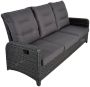 Express Soho Forte wicker Loungebank antraciet 3 persoons - Thumbnail 2