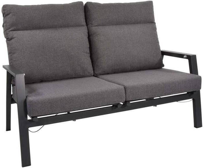 Lesli Living Ohio loungebank | verstelbaar | aluminium | antraciet