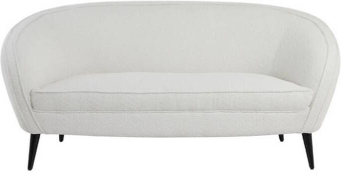 Light & Living Light&living Bank 160x72x79 cm ALMOND bouclé crème-hout zwart