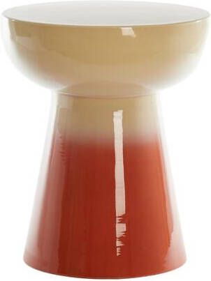 Light & Living Ronde Bijzettafel Rovini Keramiek Ø35cm Crème Oranje