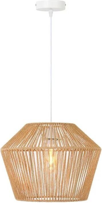 Light & Living Hanglamp Caspian Bruin Wit- Ø40cm