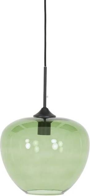 Light & Living Light&living Hanglamp Ø30x25 cm MAYSON glas groen-mat zwart