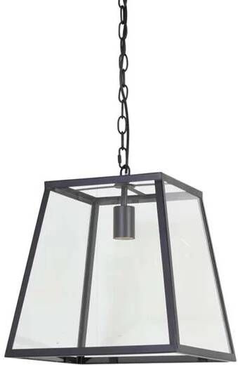 Light & Living Hanglamp Saunte glas metaal zwart 34 5X34X34