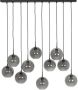 Light & Living Subar 10L 124x35x120 cm zwart rookglas hanglamp - Thumbnail 1