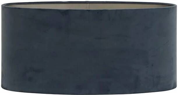 Light & Living Lampenkap Ovaal Velours Dusty Blue 45x21x22cm