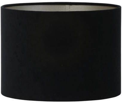 Light & Living Light&living Kap cilinder 20-20-15 cm VELOURS zwart-taupe