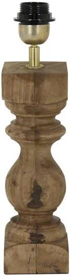 Light & Living Tafellamp Cumani Mangohout 36cm (excl. kap) Bruin