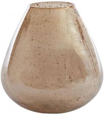 Light & Living Laterza vaas Ø31x35 cm glas steenslag amber